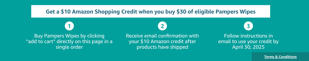 Spend $30 on Pampers Wipes and Get a $10 Amazon Credit