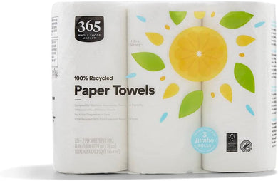 Jumbo Paper Towels, Ultra-Strong, 135 Sheets per Roll, 3 Count