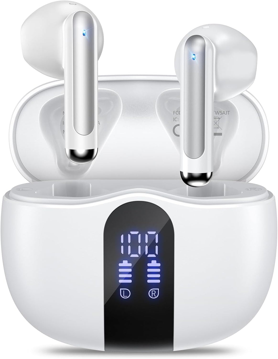 Wireless Earbuds, Bluetooth with Power Display Charging Case