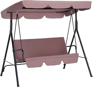Outsunny 3-Seat Outdoor Patio Swing Chair with Removable Cushion,