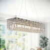 Crystal Chandelier Modern Rectangular Pendant Light Fixture