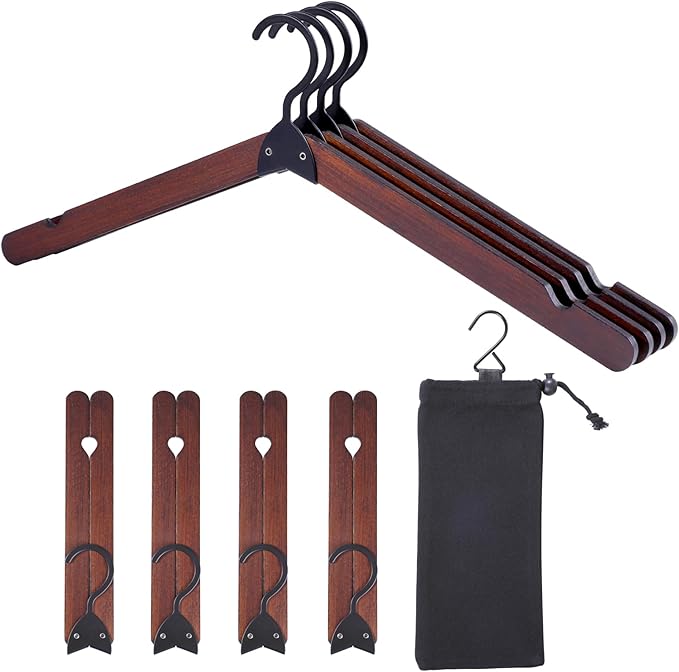 Foldable Hangers 8 Pack, Travel Hangers