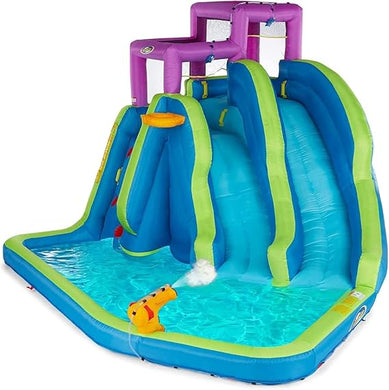 Twin Falls 7-in-1 Inflatable Water Park for Kids with Blower