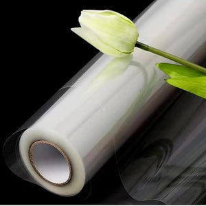 Vanhench Clear Cellophane Wrap, 32" x 50' Folded 3Mil Thick