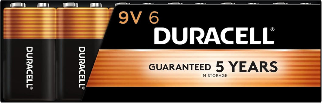 Duracell Coppertop 9V Battery, 6 Count
