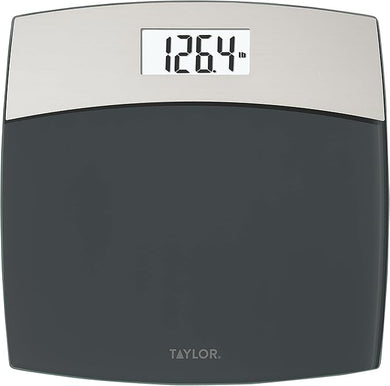 Taylor Digital Scales for Bodyweight Mixed Metal with Brushed Stainless Steel, 440 LB Capacity,