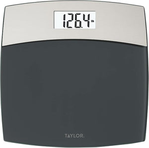 Taylor Digital Scales for Bodyweight Mixed Metal with Brushed Stainless Steel, 440 LB Capacity,