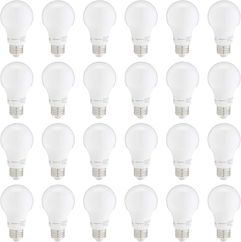 Non-Dimmable LED Light Bulbs, 5000K Daylight White, A19, 60W 24 Count