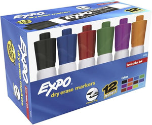 EXPO Low Odor Dry Erase Markers 12 Count