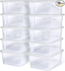 HOMZ 10-Pack Snaplock, Storage Bins with Lids, 6 Quart