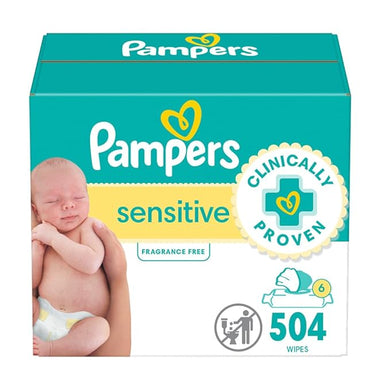 Pampers Sensitive Wipes - 504 Count