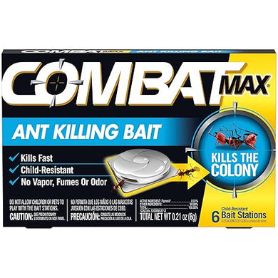 Combat Max Ant Killing Bait Stations, Indoor and Outdoor Use, 6 Count