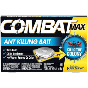 Combat Max Ant Killing Bait Stations, Indoor and Outdoor Use, 6 Count