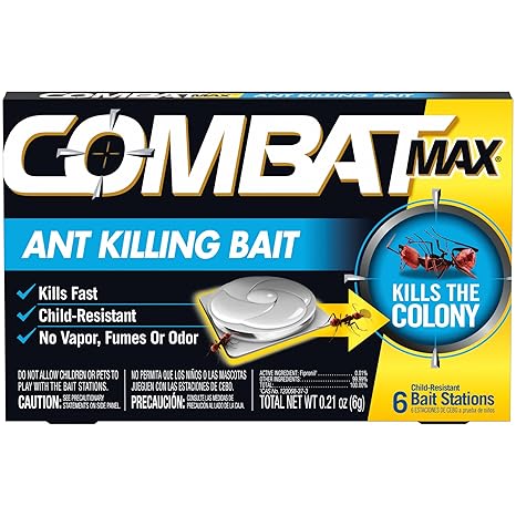 Combat Max Ant Killing Bait Stations, Indoor and Outdoor Use, 6 Count