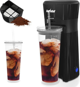 Sunvivi 20 Oz Iced Coffee Maker for Ground Coffee