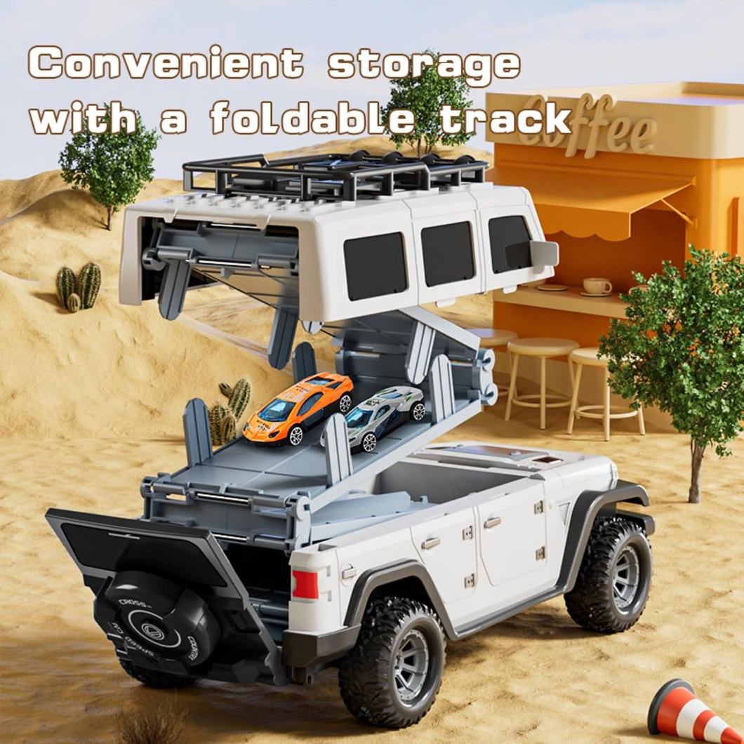 Foldable 2 Layer Carrier Truck Transport Car Toy