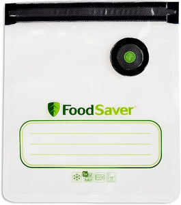FoodSaver Reusable Quart Vacuum Zipper Bags 10 Count