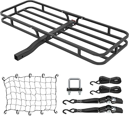 WEIZE 53 x 19 x 4-1/8 Inch Hitch Cargo Carrier, 500 lbs Capacity