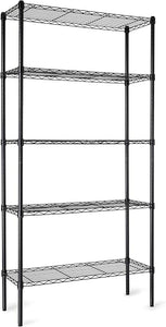 5-Shelf Adjustable Heavy Duty Steel Wire Rack Storage