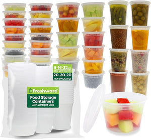 Freshware Food Storage Containers with Lids [60 Pack]