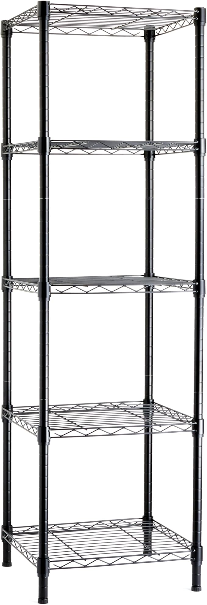 Amazon Basics 5-Shelf Tower Adjustable Storage Shelving Unit