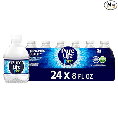 Pure Life Purified Water Bottles, 24 Pack