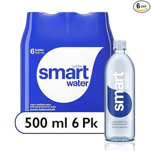 Smartwater vapor distilled premium water (pack of 6)