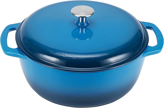 Amazon Basics Cast Iron Dutch Oven Pot with Lid