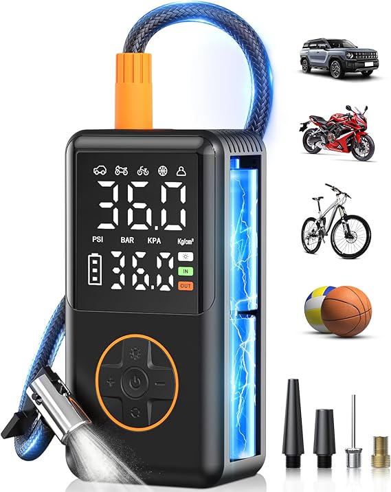 NUSTE 150 PSI Portable Electric Tire Inflator