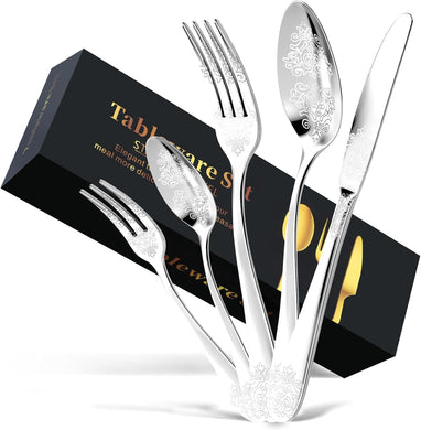 30-Piece Stainless Steel Silverware Set