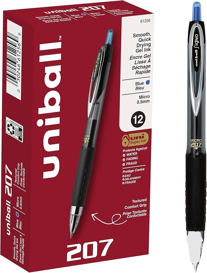Uni-Ball Fraud Prevention Gel Pens Pack Of 12