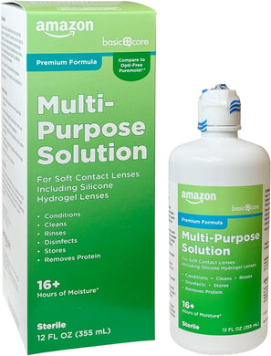 Multi-Purpose Contacts Solution - Premium Formula, 12 fl oz
