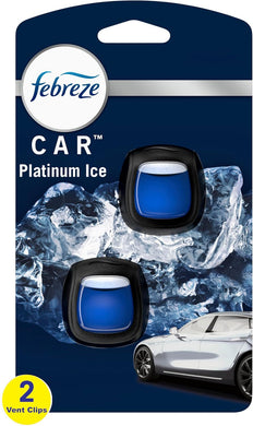 Febreze Car Air Freshener Vent Clip Platinum Ice Scent