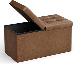 SONGMICS MAZIE 30 Inches Storage Bench with Flipping Lid