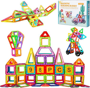 Magnetic Tiles, 98PCS Magnetic Blocks Set