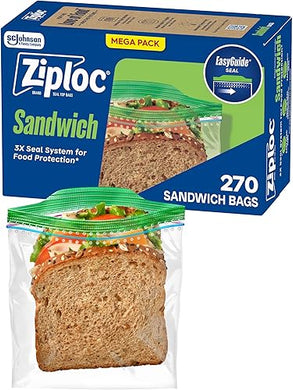 Ziploc Sandwich and Snack Bags, 270 Bags