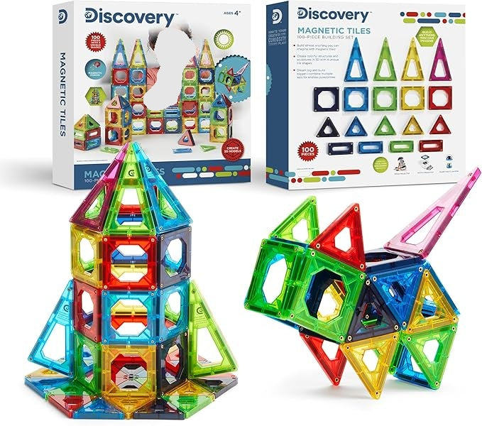 Discovery 100-Piece 3D Magnetic Tile Set