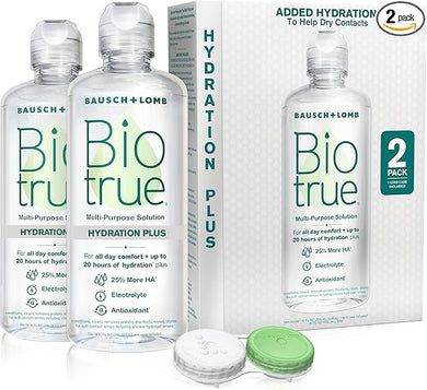 Biotrue Hydration Plus Contact Lens Solution 10 FL OZ (Pack of 2)