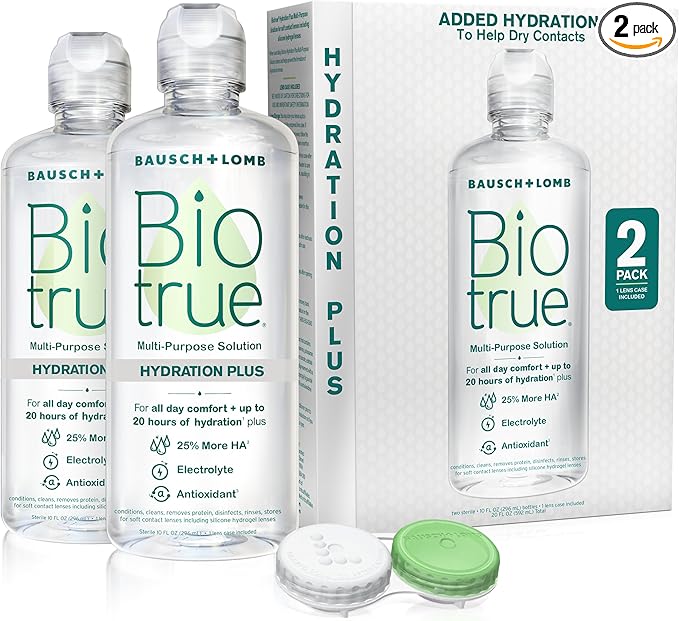 Biotrue Hydration Plus Contact Lens Solution 10 FL OZ (Pack of 2)