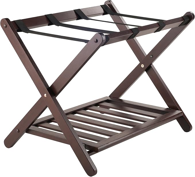 Winsome Remy Luggage Rack with Storage Shelf