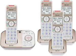 AT&T 4- Handset DECT 6.0 Bluetooth Expandable Cordless Phone