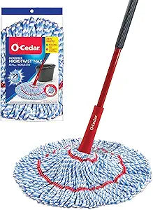 O-Cedar MicroTwist MAX Microfiber Twist Mop with 1 Extra Refill
